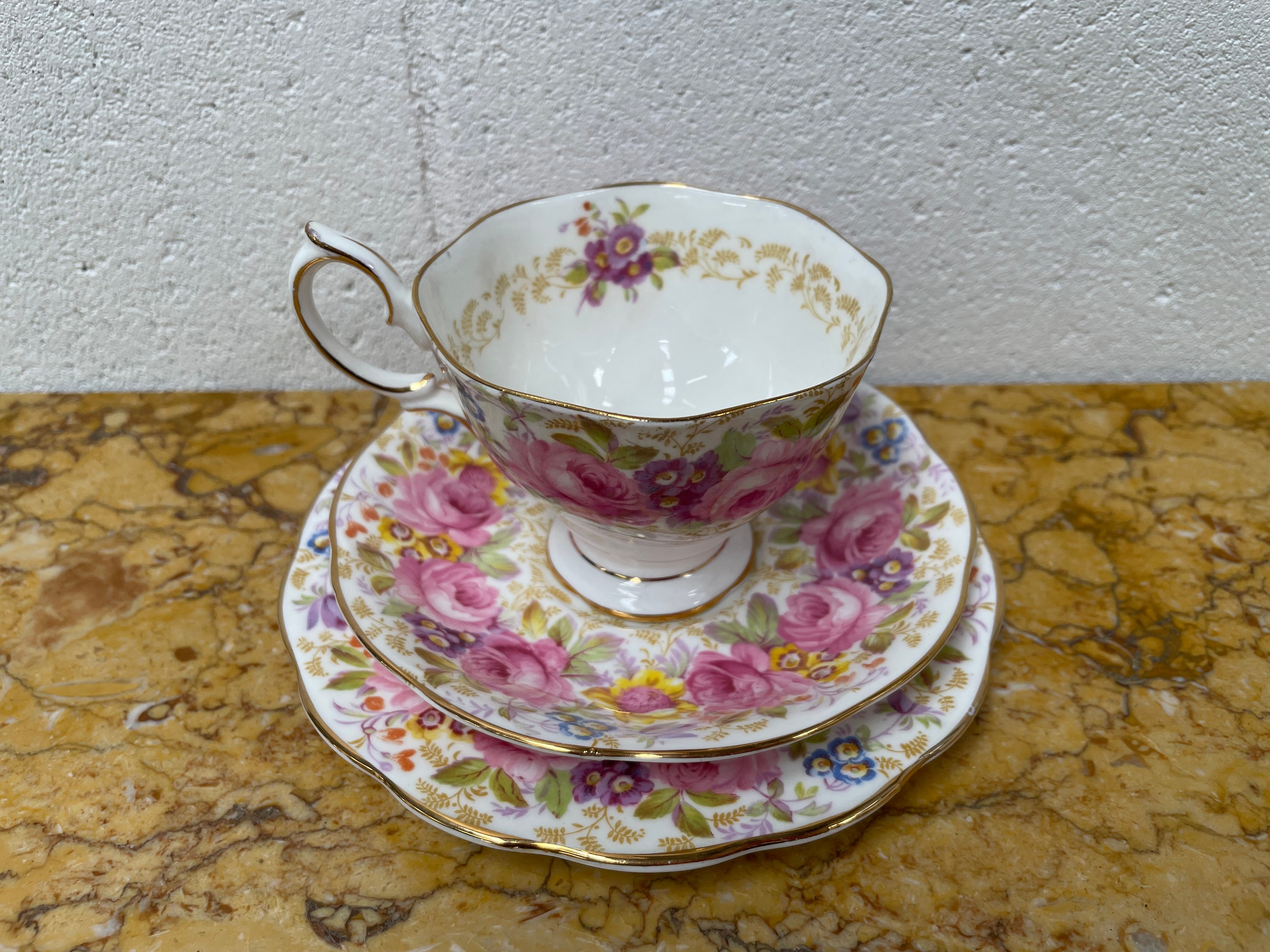 Vintage Royal Albert "Serena" Pattern Trio Made in England | Antique & Vintage | Moonee Ponds Antiques | Australia Wide Delivery