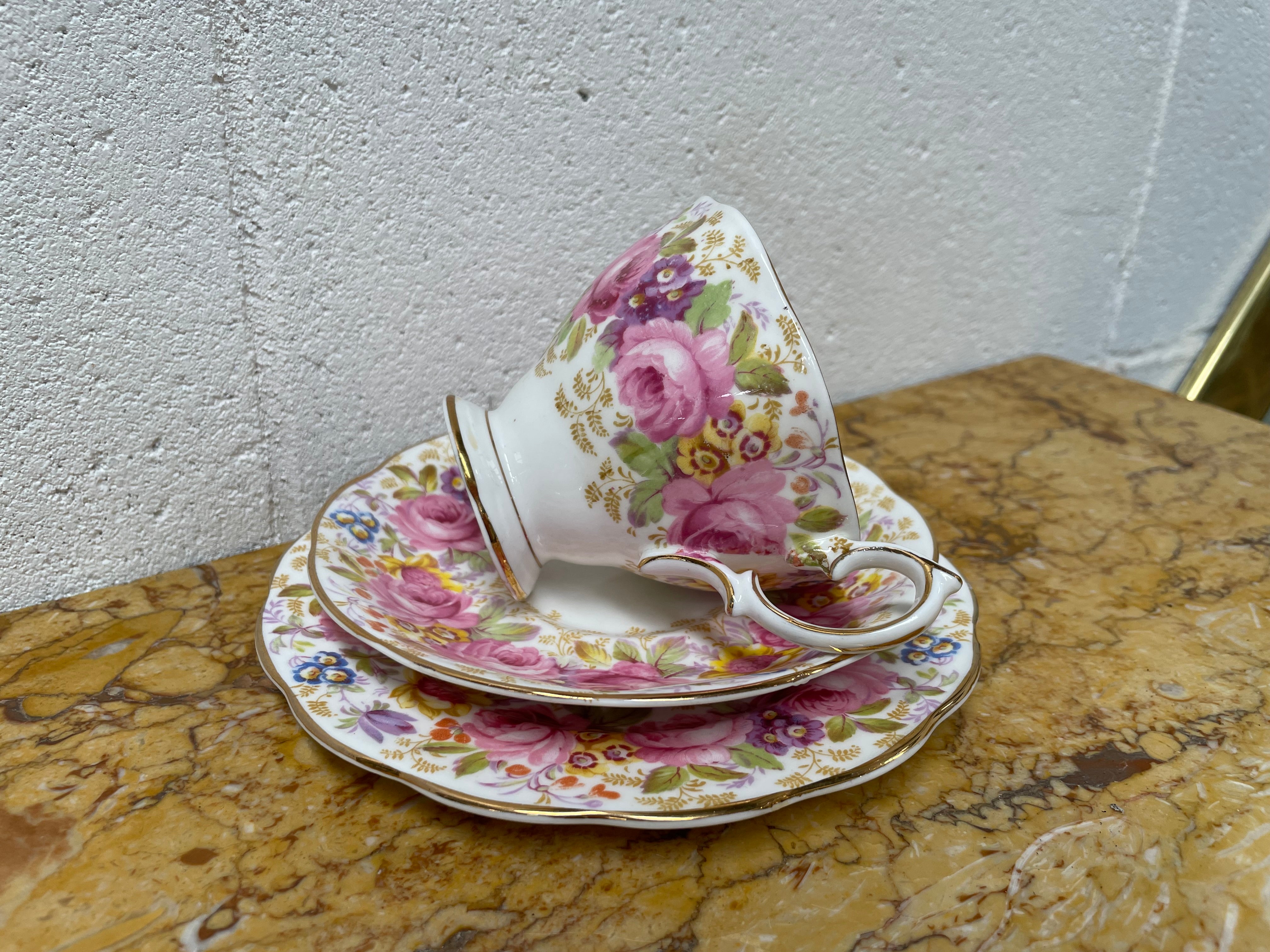 Vintage Royal Albert "Serena" Pattern Trio Made in England | Antique & Vintage | Moonee Ponds Antiques | Australia Wide Delivery