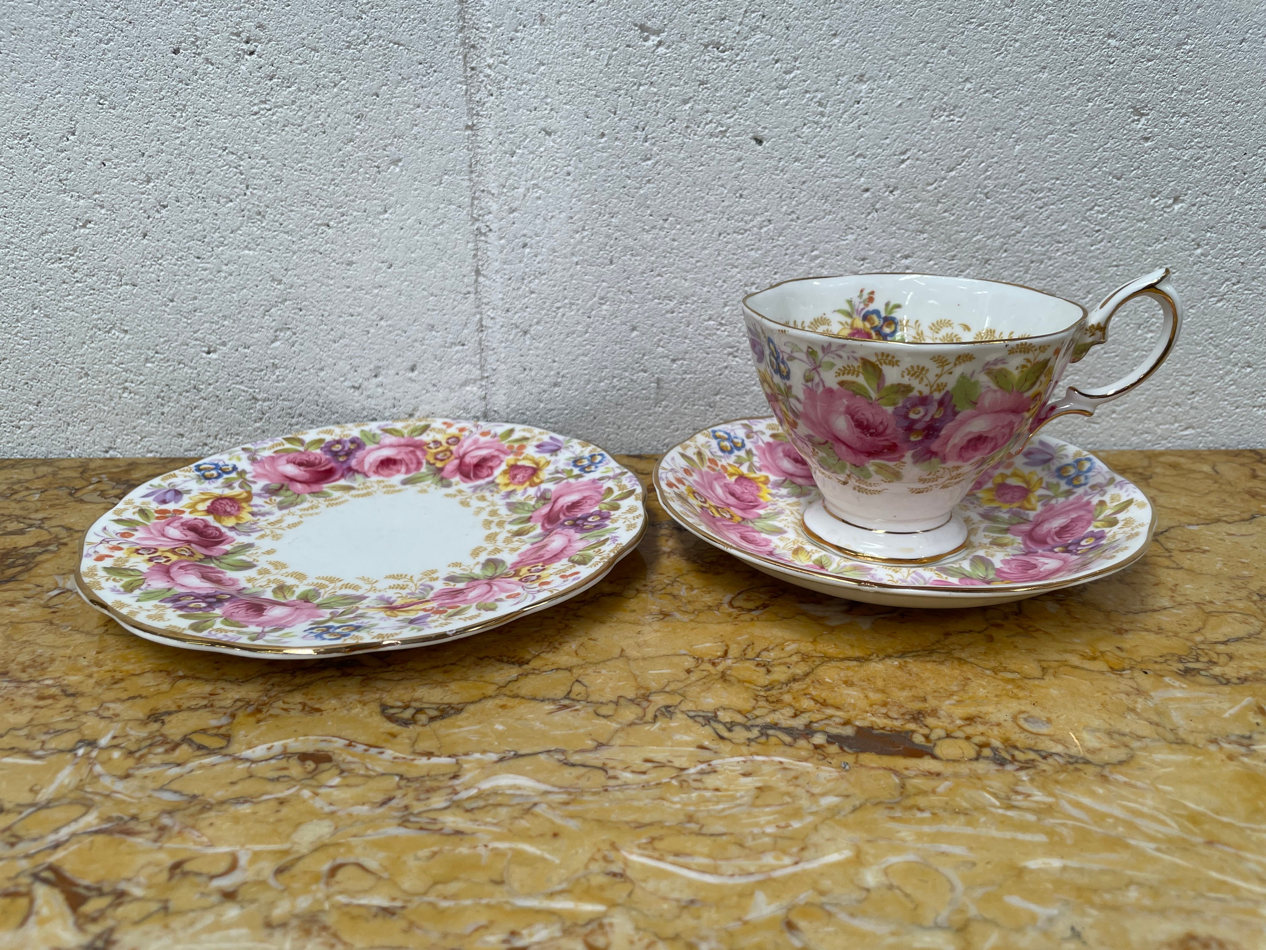 Vintage Royal Albert "Serena" Pattern Trio Made in England | Antique & Vintage | Moonee Ponds Antiques | Australia Wide Delivery