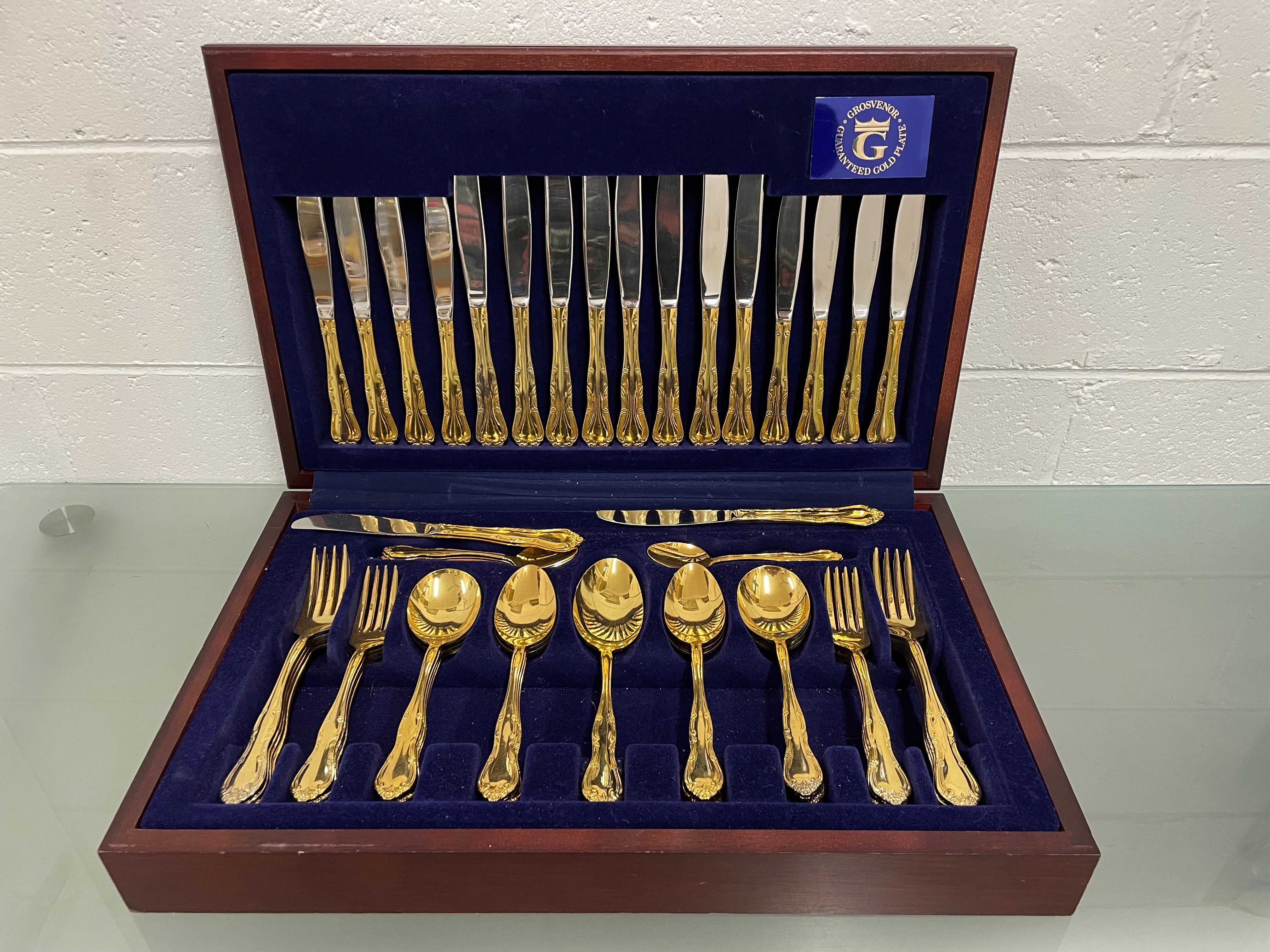Boxed Set Of Grosvenor Gold Plated Cutlery | Antique & Vintage | Moonee Ponds Antiques | Australia Wide