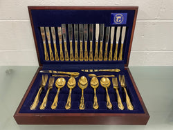 Boxed Set Of Grosvenor Gold Plated Cutlery | Antique & Vintage | Moonee Ponds Antiques | Australia Wide Delivery