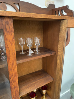 Art Nouveau Oak Bookcase/Display Cabinet | Antique & Vintage | Moonee Ponds Antiques | Australia Wide Delivery