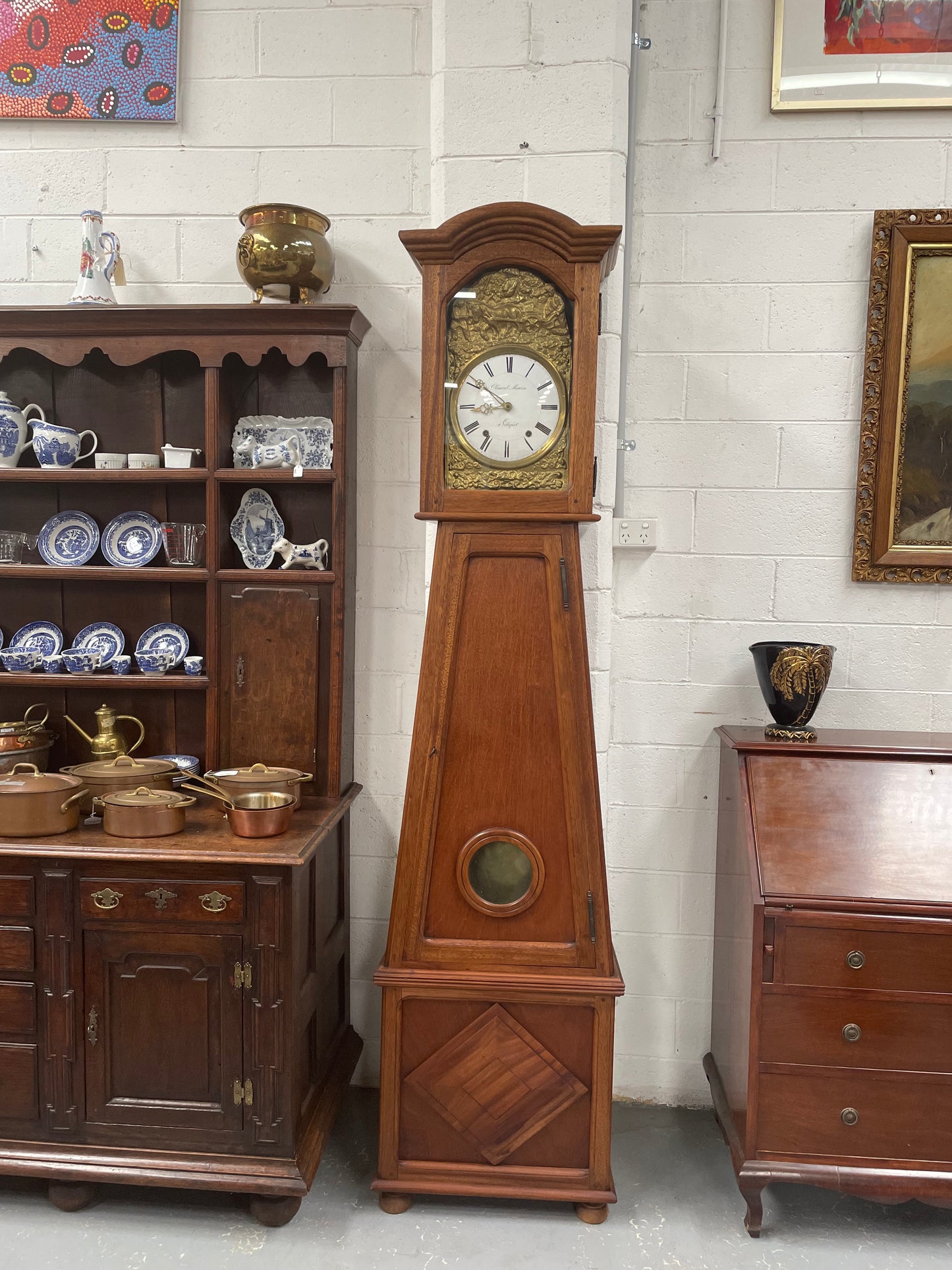 Antique French Comtoise Grandfather Clock