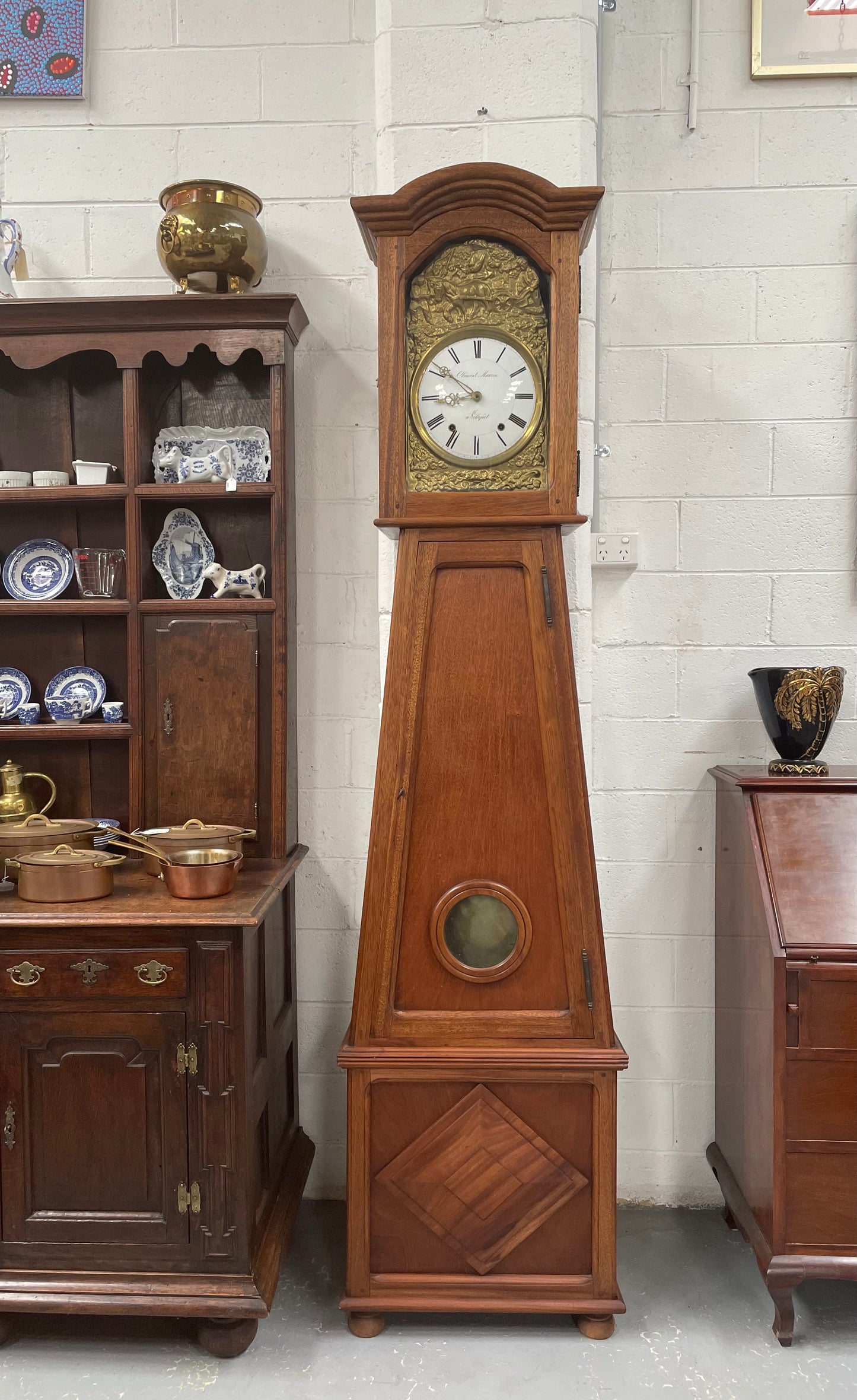 Antique French Comtoise Grandfather Clock