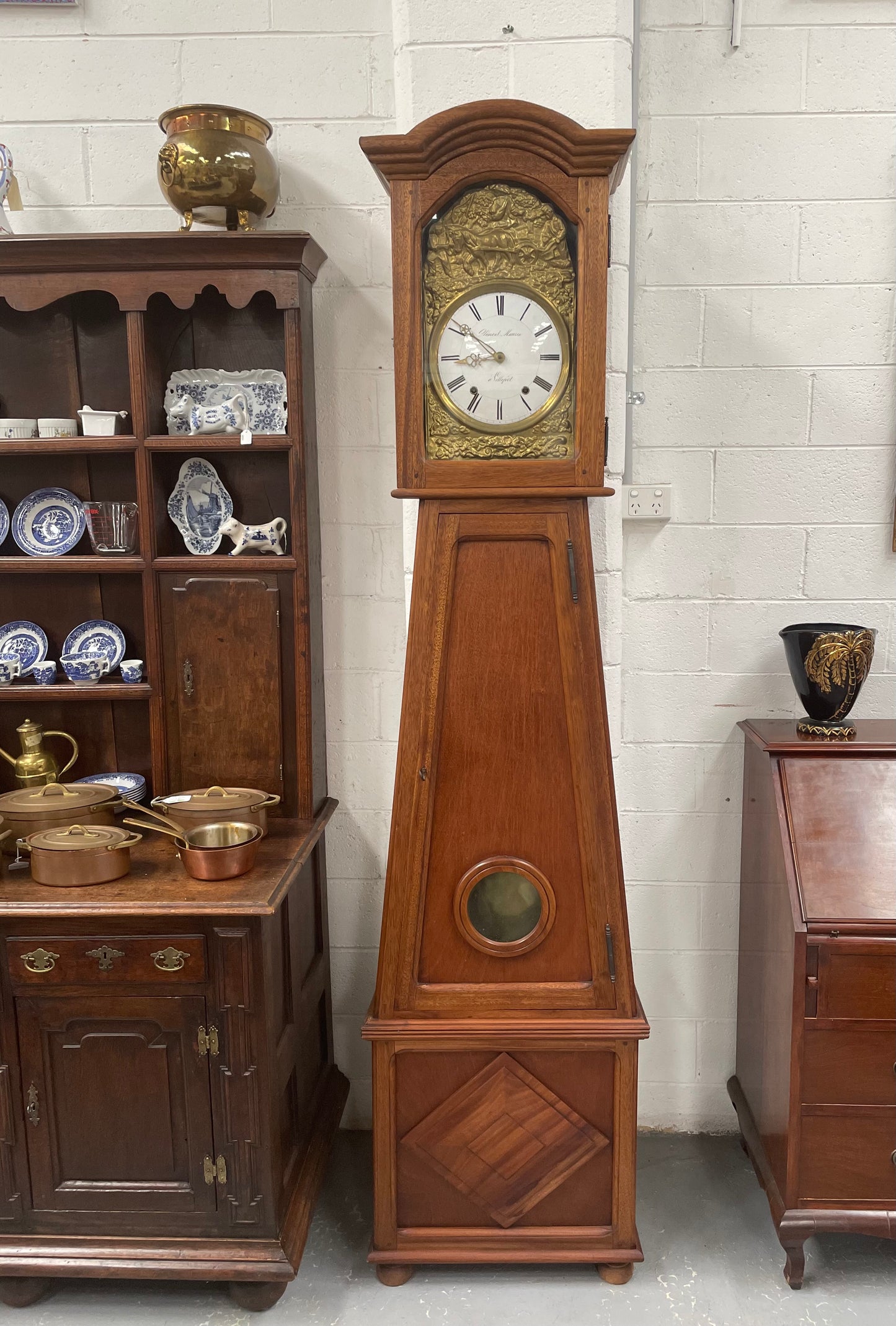 Antique French Comtoise Grandfather Clock