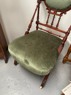 Stylish Victorian Mahogany Nursing Chair Nicely Upholstered | Antique & Vintage | Moonee Ponds Antiques | Australia Wide Delivery