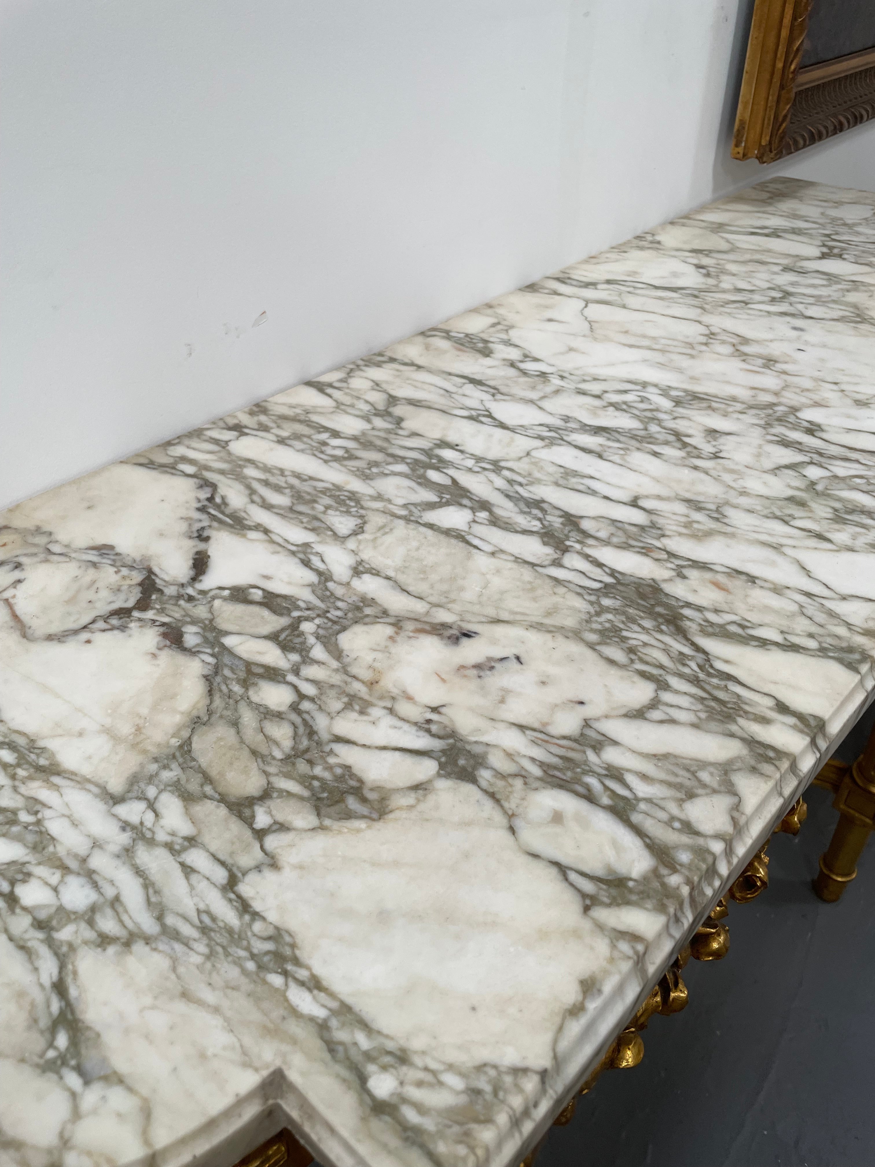 French 19th Century Louis 16th Style Gilt White Marble Top Console Table | Antique & Vintage | Moonee Ponds Antiques | Australia Wide Delivery