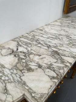 French 19th Century Louis 16th Style Gilt White Marble Top Console Table | Antique & Vintage | Moonee Ponds Antiques | Australia Wide Delivery