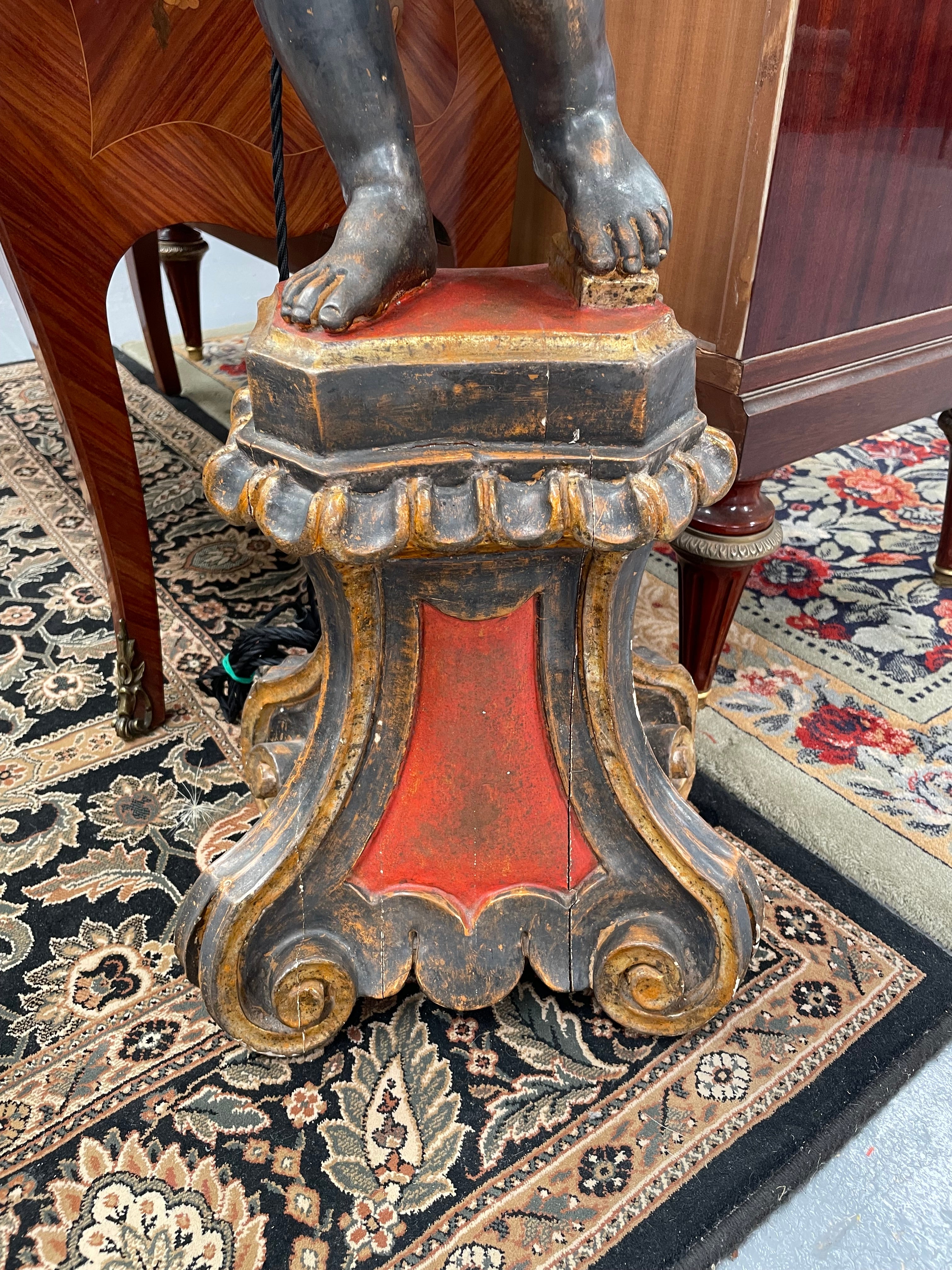 Late 19th Century Blackamoor Lamp With Crystal Drops | Antique & Vintage | Moonee Ponds Antiques | Australia Wide Delivery