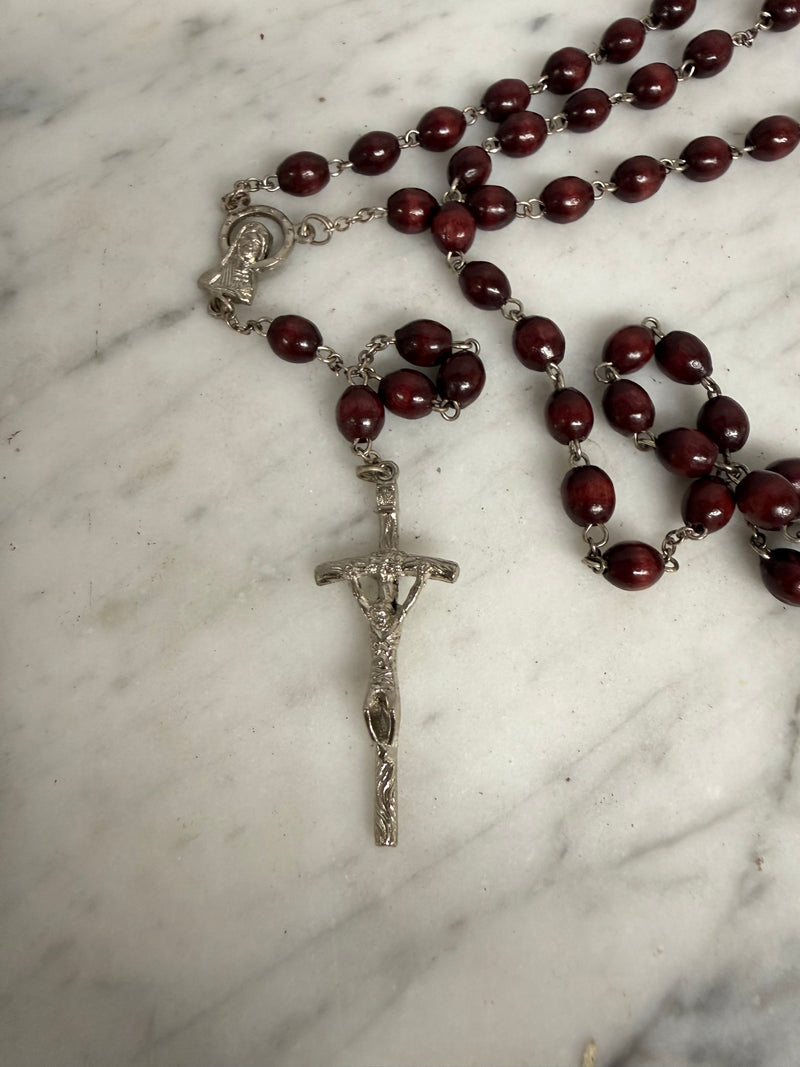 Vintage Red Tiger Eye Rosary Beads