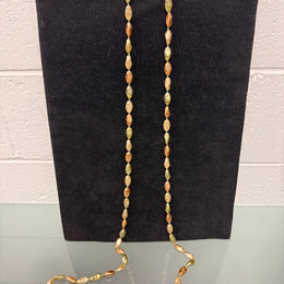 Long Vintage Faux Tahitian Pearl Necklace
