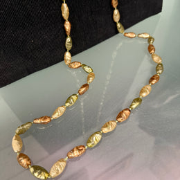 Long Vintage Faux Tahitian Pearl Necklace