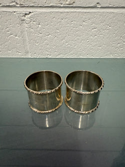 Vintage Pair Silver (800) Serviette Rings | Antique & Vintage | Moonee Ponds Antiques | Australia Wide Delivery
