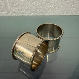 Vintage Pair Silver (800) Serviette Rings