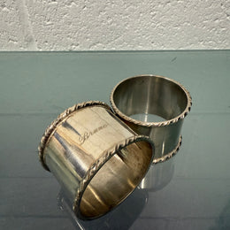 Vintage Pair Silver (800) Serviette Rings