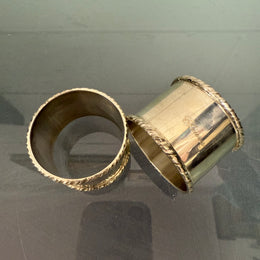 Vintage Pair Silver (800) Serviette Rings