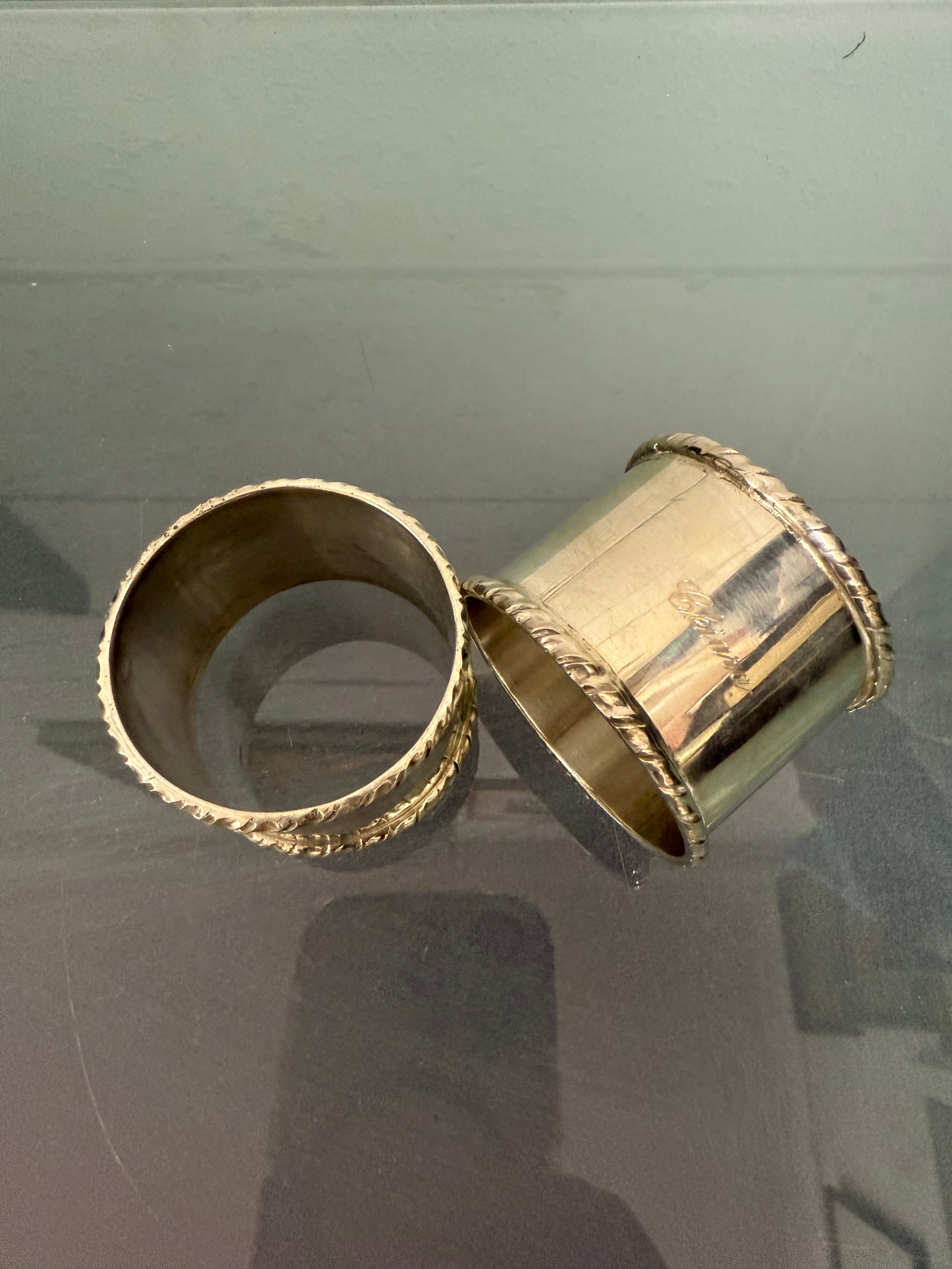 Vintage Pair Silver (800) Serviette Rings | Antique & Vintage | Moonee Ponds Antiques | Australia Wide Delivery