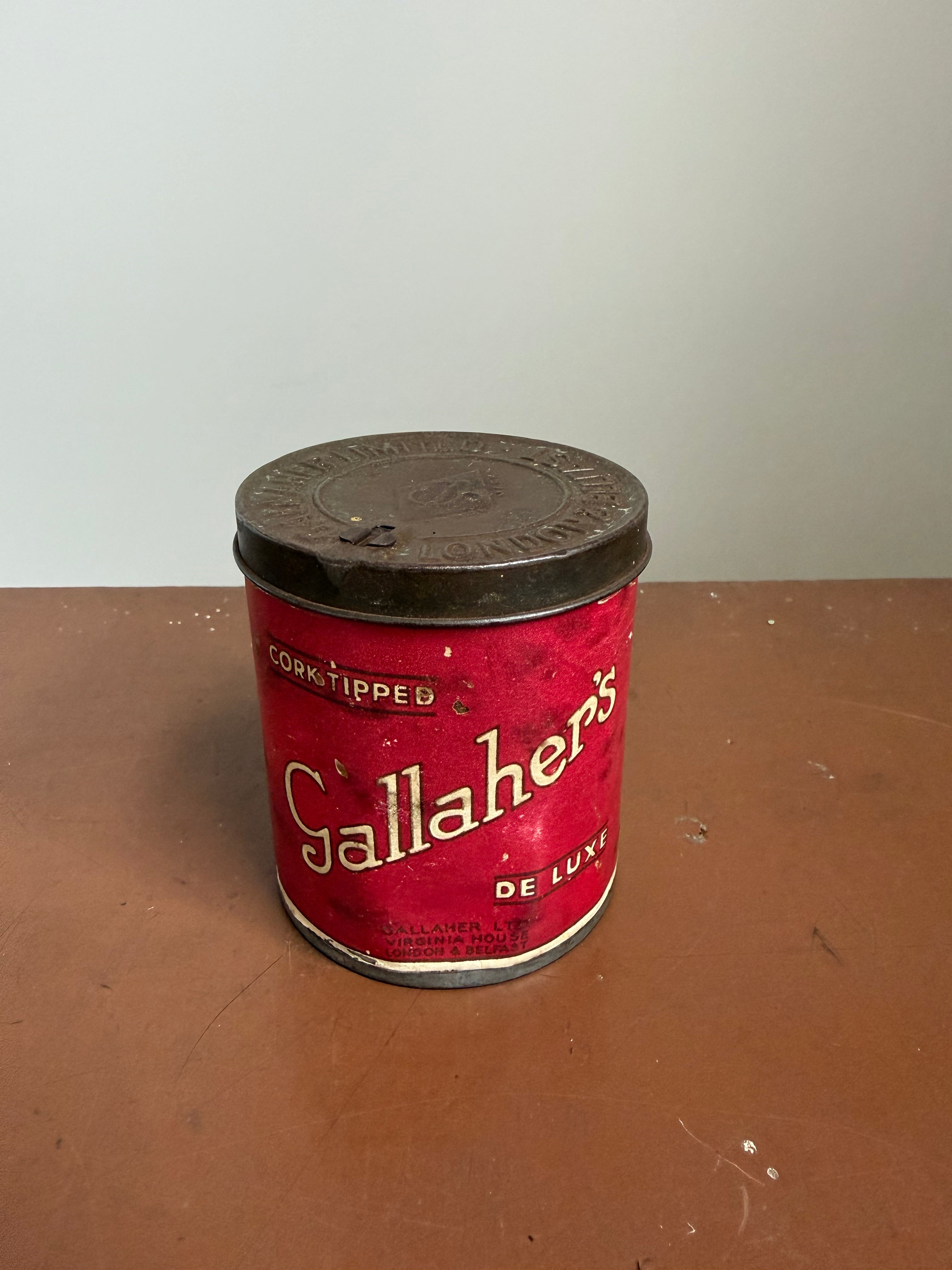 Vintage Gallaher's De Luxe Cork Tipped Cigarette Tin