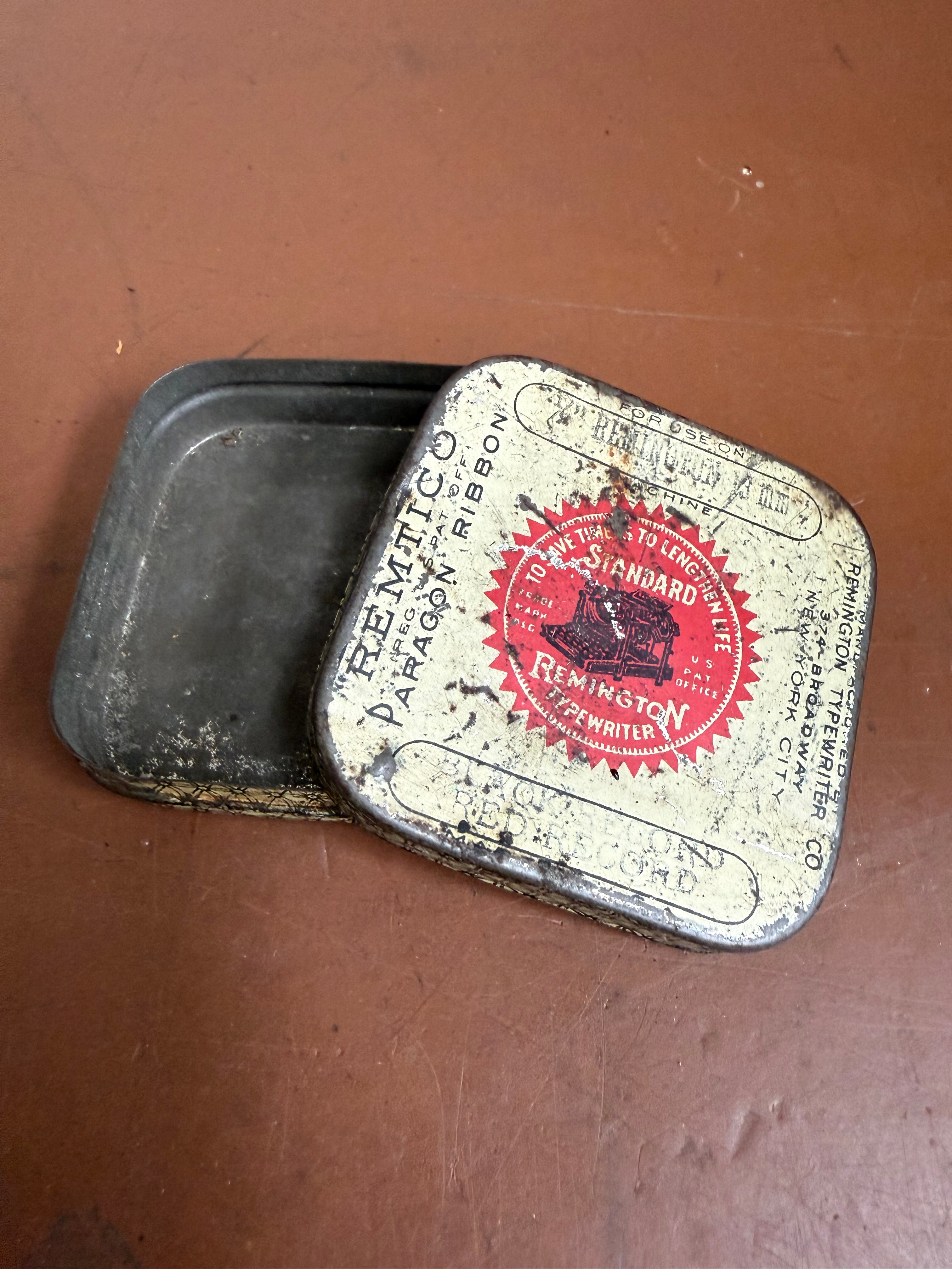 Vintage Remington Paragon Typewriter Ribbon Tin