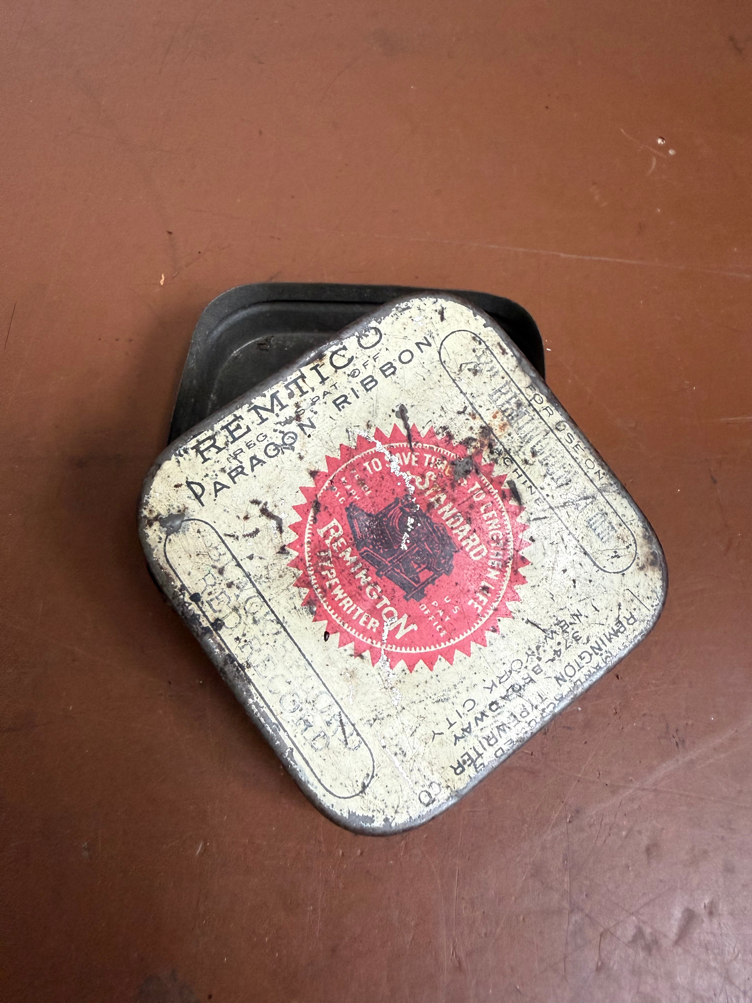 Vintage Remington Paragon Typewriter Ribbon Tin