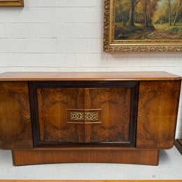 Stylish French Art Deco Burr Walnut Sideboard