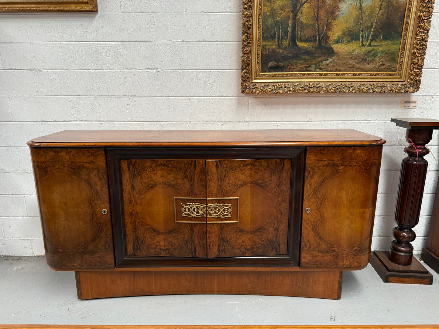 Stylish French Art Deco Burr Walnut Sideboard