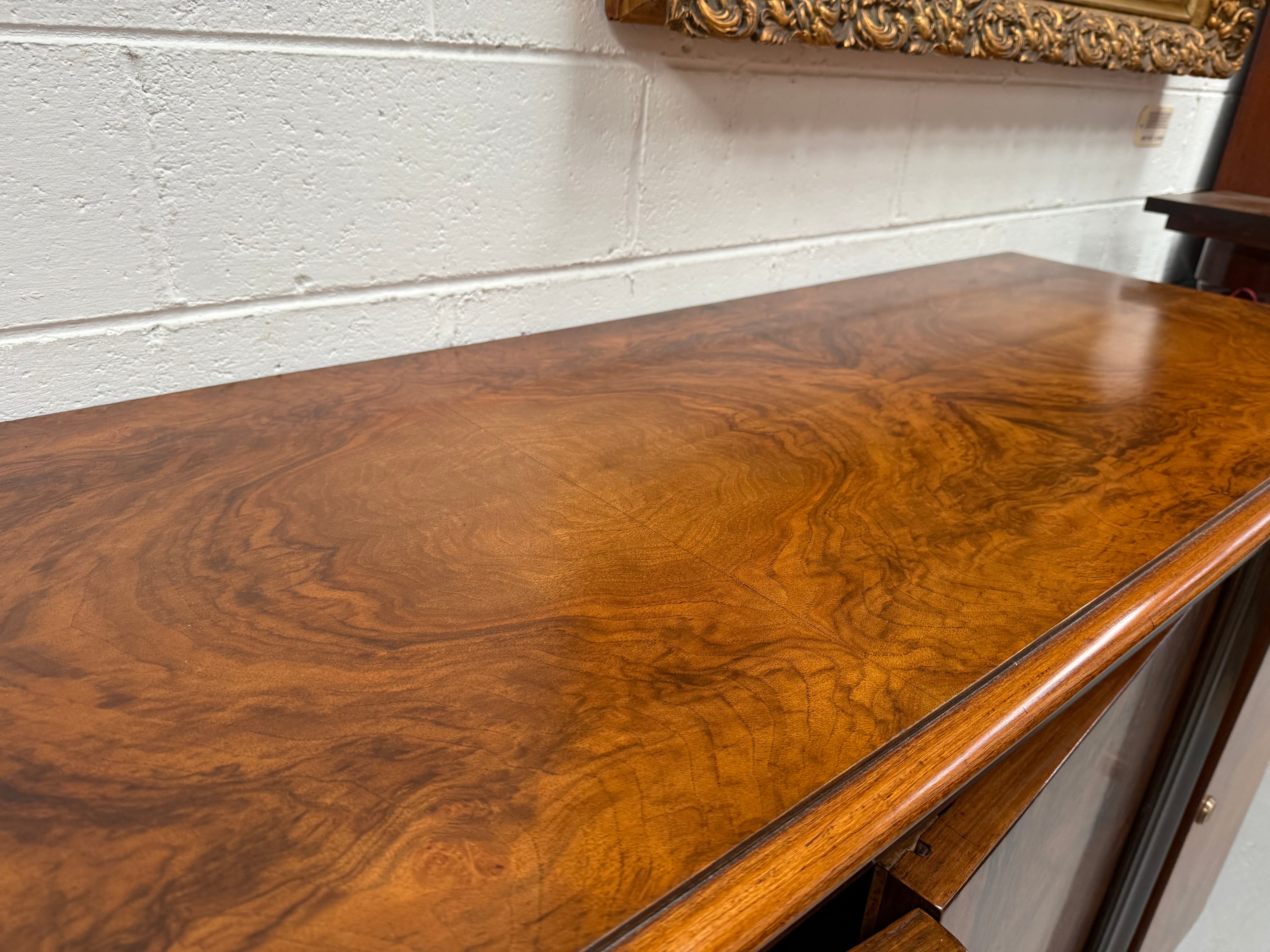 Stylish French Art Deco Burr Walnut Sideboard | Antique & Vintage | Moonee Ponds Antiques | Australia Wide Delivery