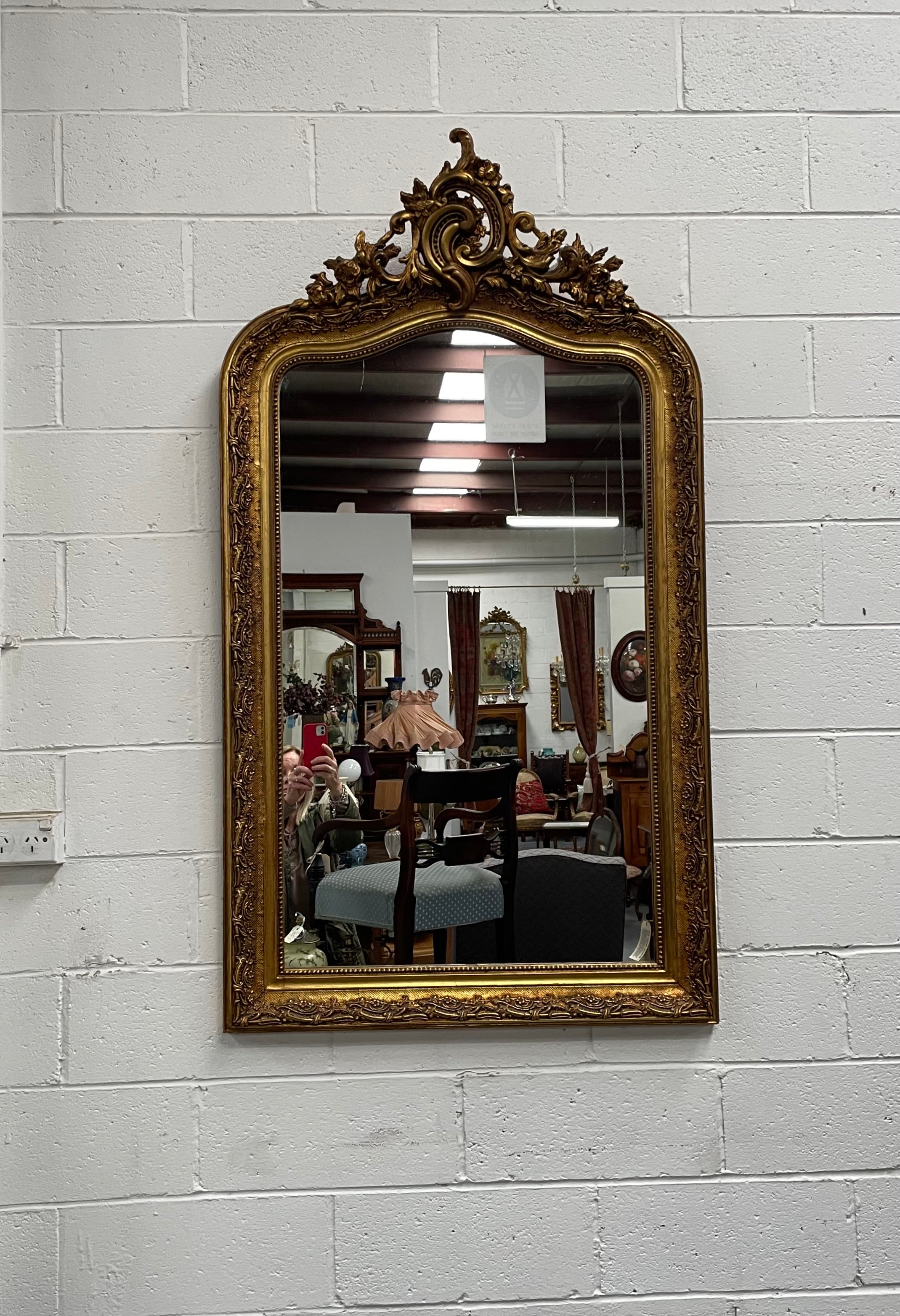 Beautiful French 19th Century Louis 15th Style Gilt Mirror | Antique & Vintage | Moonee Ponds Antiques | Australia Wide Delivery