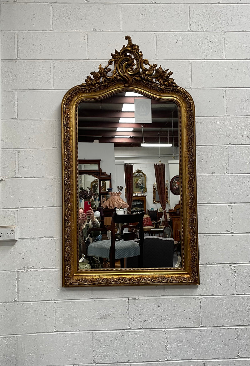 Stunning French 19th Century Louis XV style gilt wall mirror. Lovely ornate details and has its original mirror. In good original detailed condition and has been sourced directly from France. 
