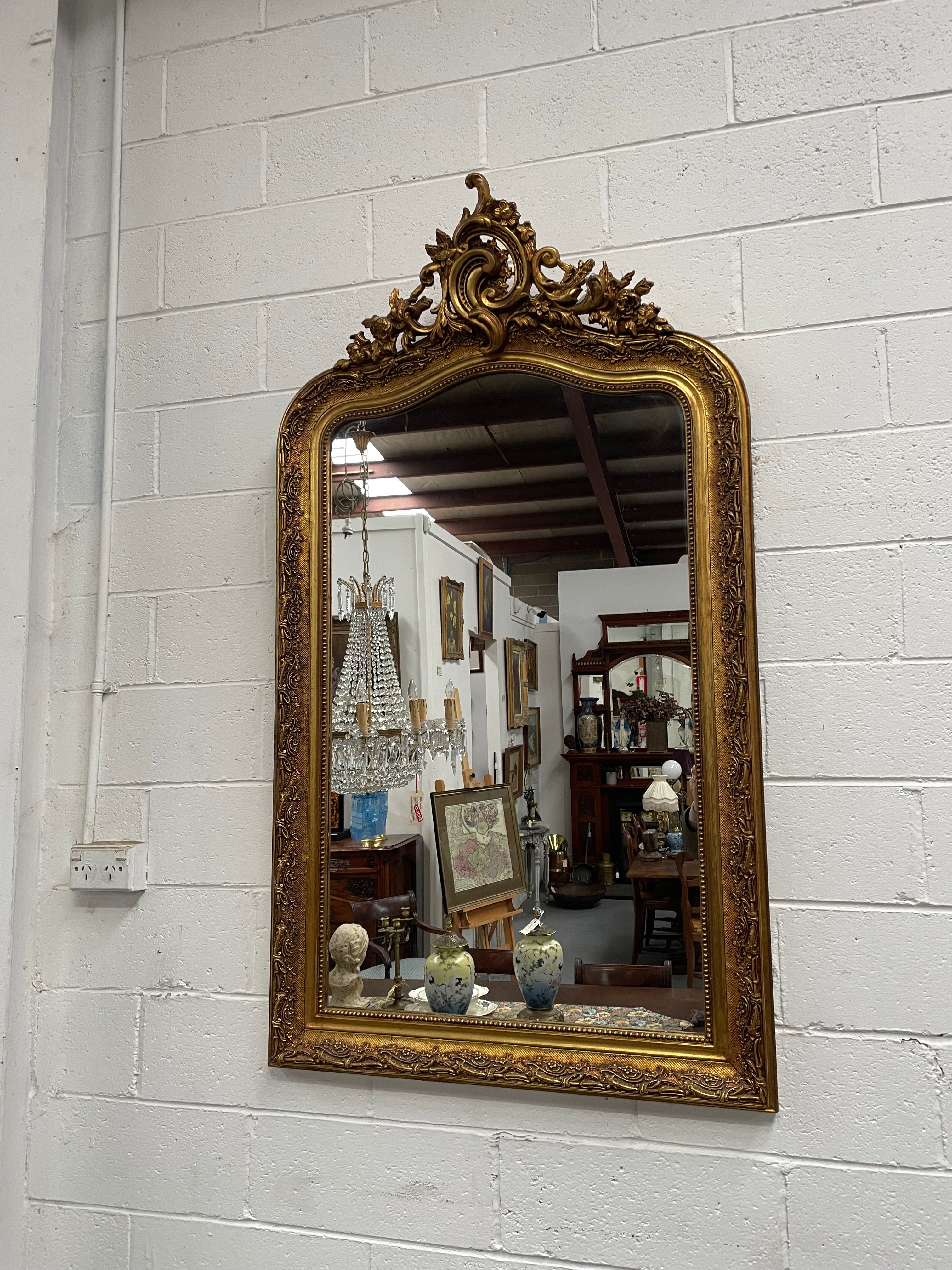 Beautiful French 19th Century Louis 15th Style Gilt Mirror | Antique & Vintage | Moonee Ponds Antiques | Australia Wide Delivery