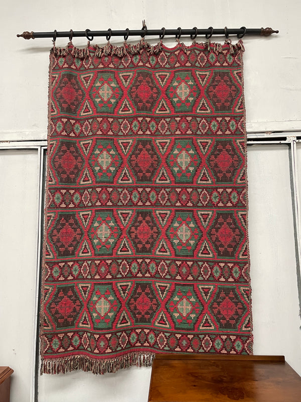 Hand made Afghan tapestry with lovely rustic earthy colours. In good vintage condition.