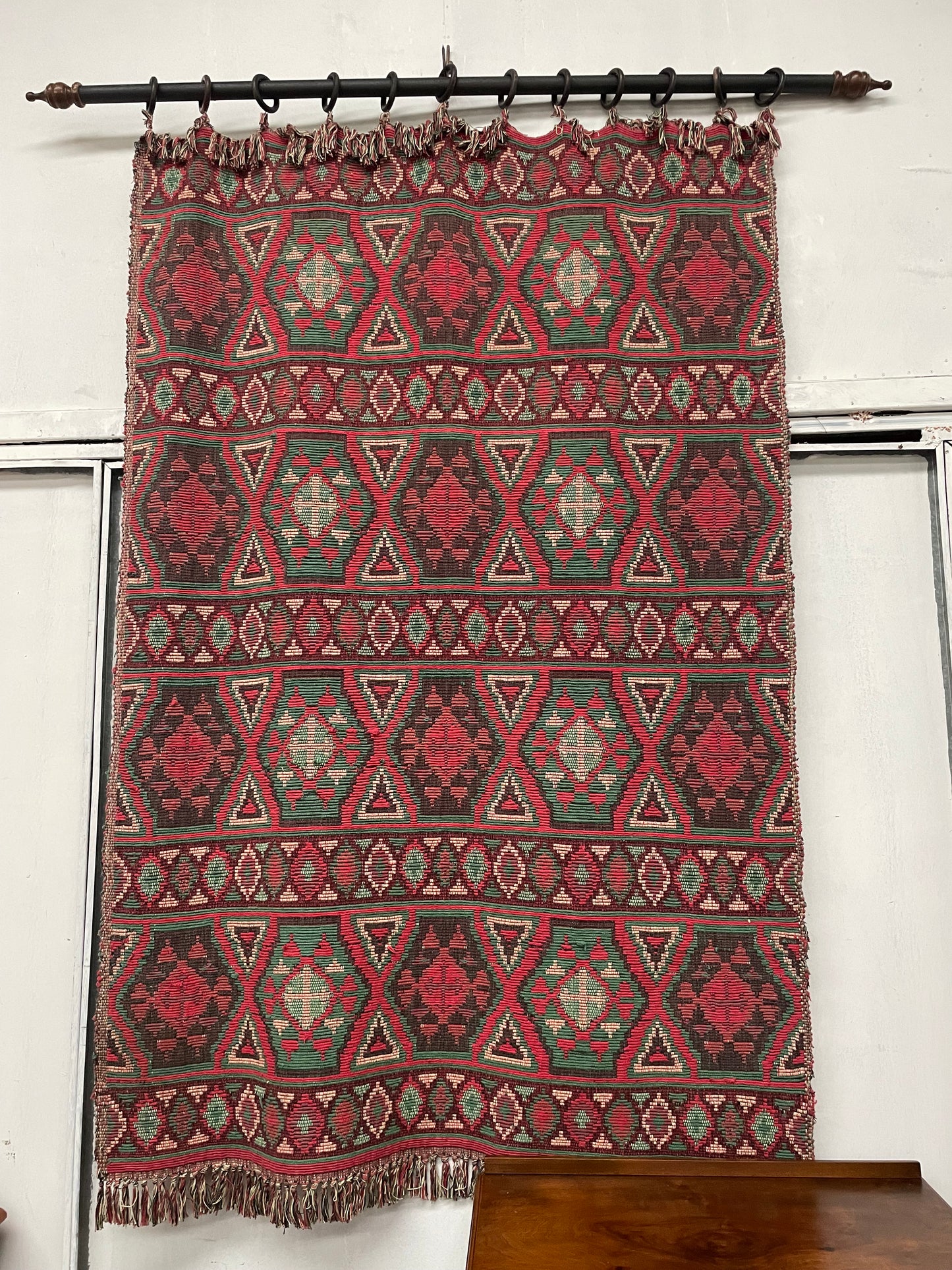 Hand made Afghan tapestry with lovely rustic earthy colours. In good vintage condition.