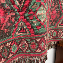 Hand made Afghan tapestry with lovely rustic earthy colours. In good vintage condition.