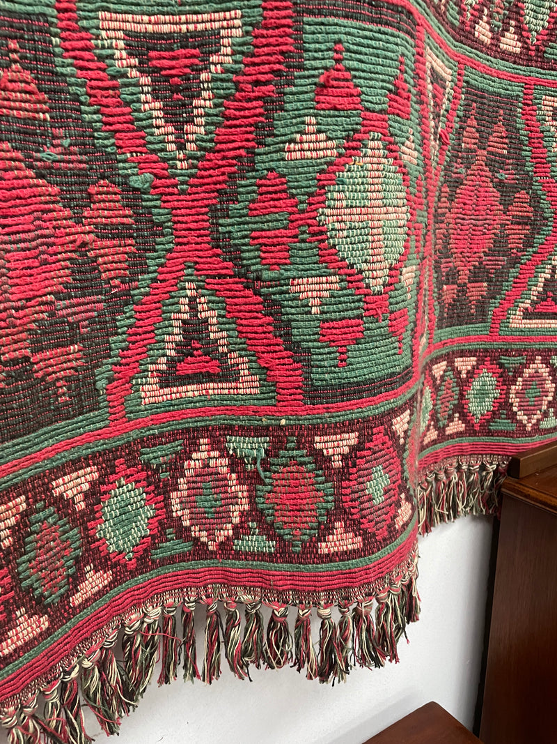 Hand made Afghan tapestry with lovely rustic earthy colours. In good vintage condition.