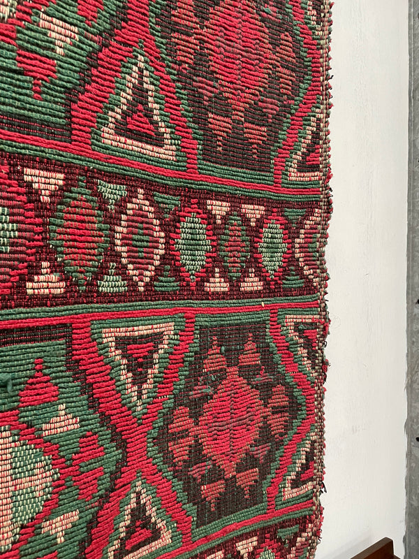 Hand made Afghan tapestry with lovely rustic earthy colours. In good vintage condition.