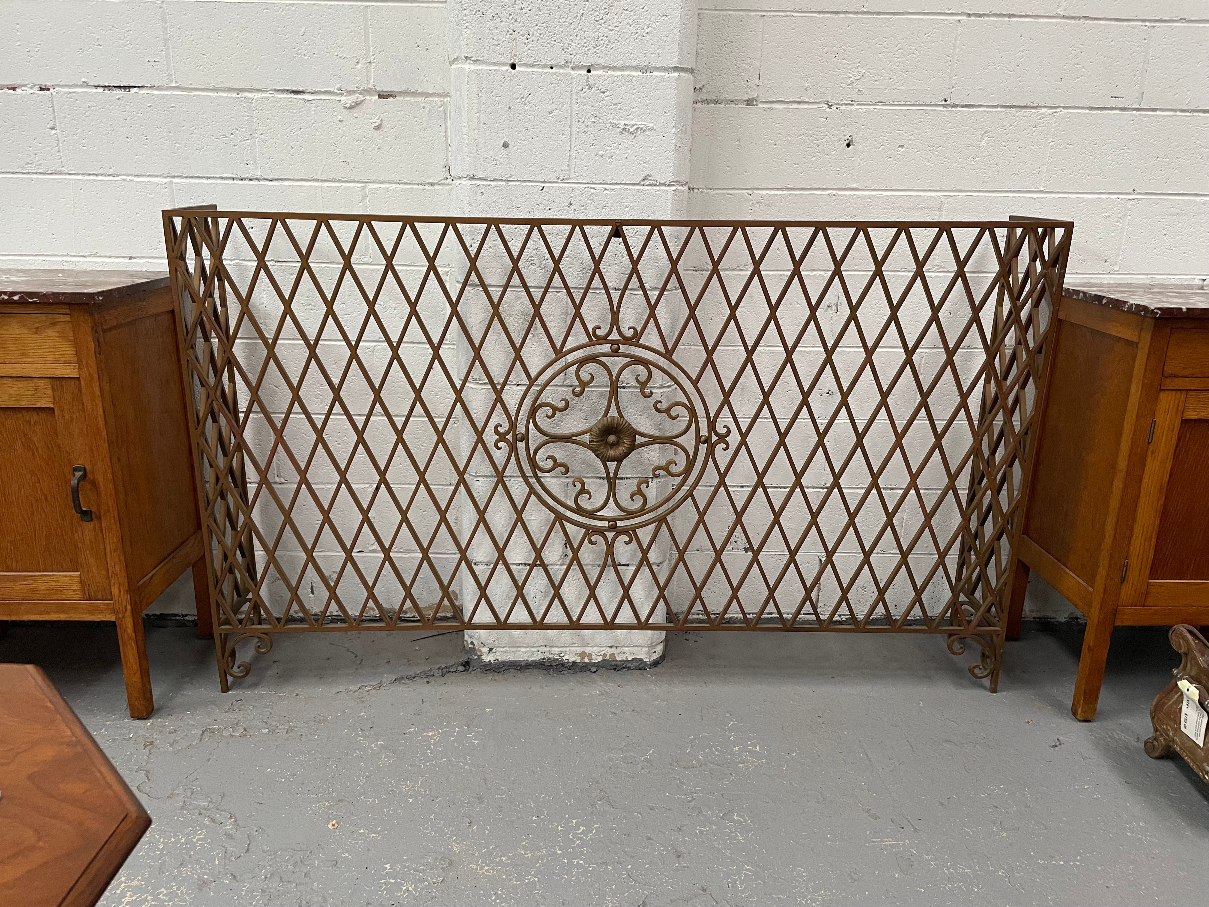 French Wrought Iron Long & Narrow "Cache Radiateur"/Radiator Cover | Antique & Vintage | Moonee Ponds Antiques | Australia Wide Delivery