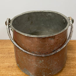 Antique Copper Bucket with Handle