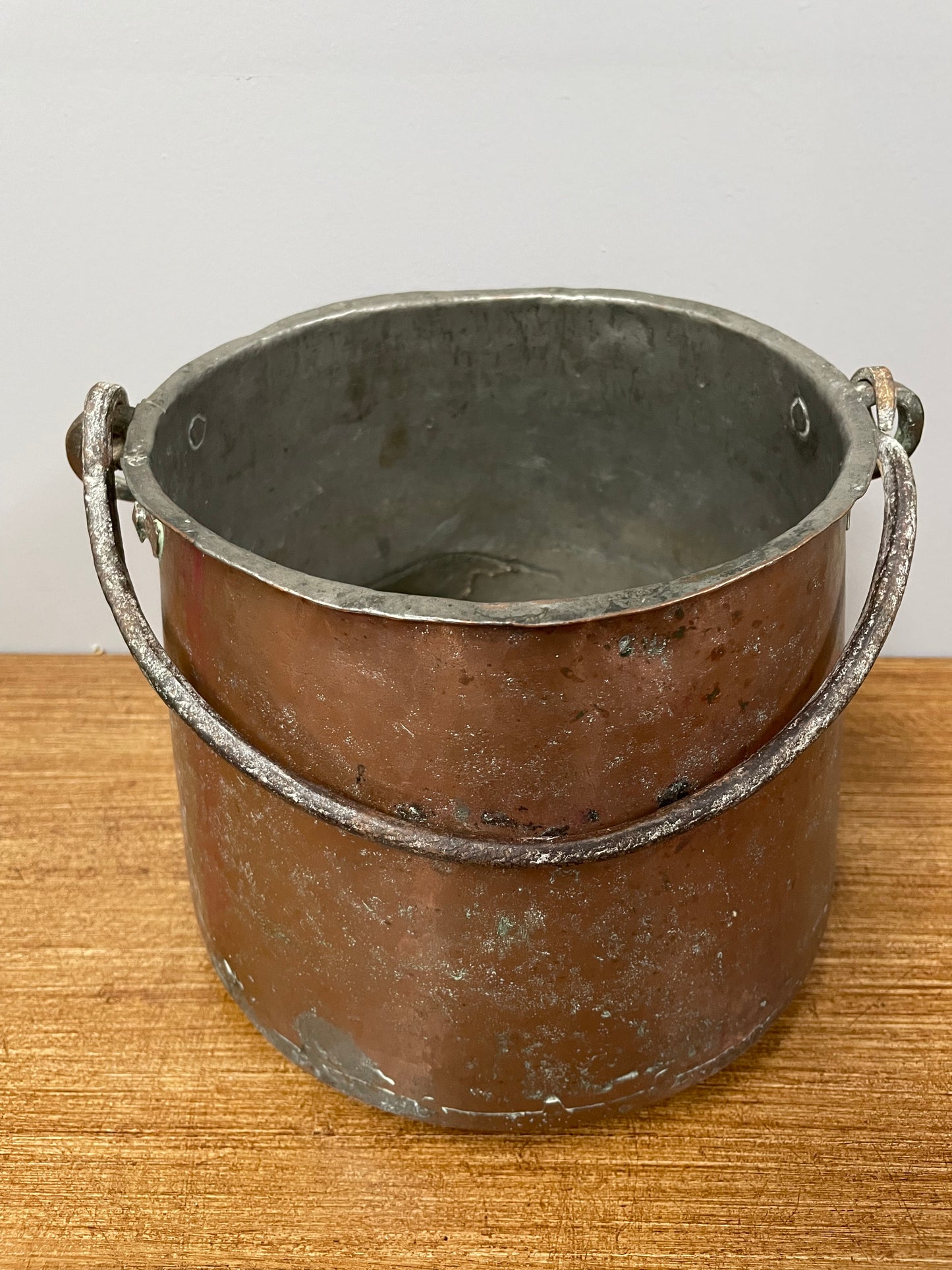 Antique Copper Bucket with Handle