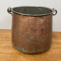 Antique Copper Bucket with Handle