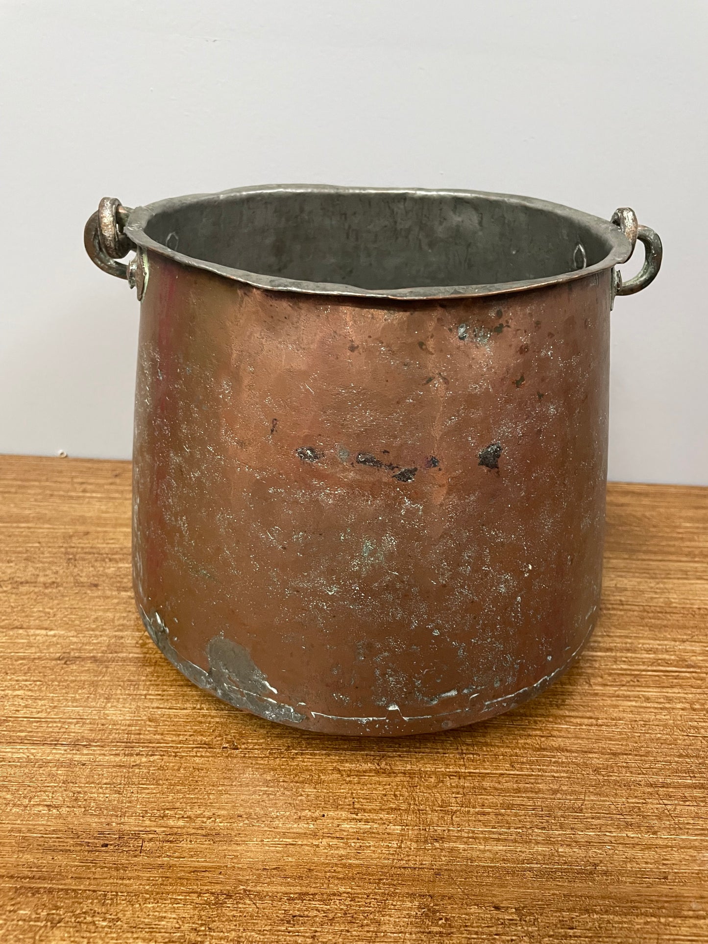 Antique Copper Bucket with Handle