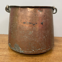 Antique Copper Bucket with Handle