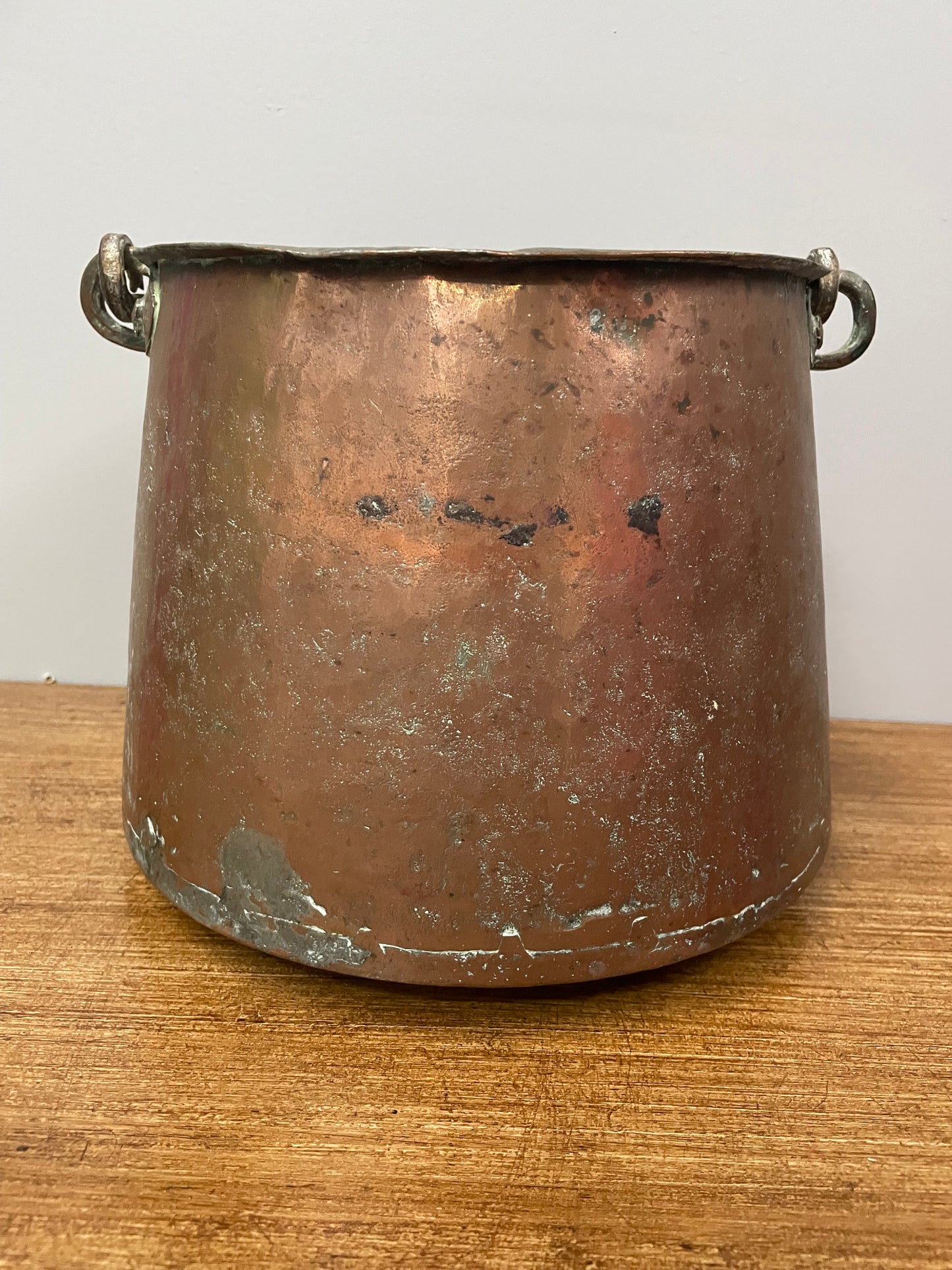 Antique Copper Bucket with Handle