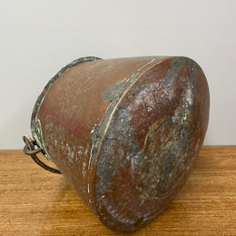 Antique Copper Bucket with Handle