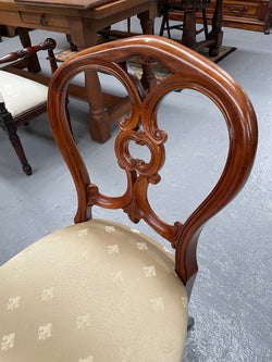 Antique Victorian Walnut Nicely Upholstered Ornate Decorative Chair | Antique & Vintage | Moonee Ponds Antiques | Australia Wide Delivery