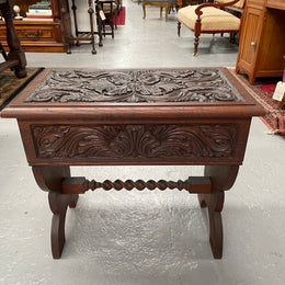 English Oak Arts & Crafts Piano Stool