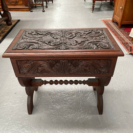 English Oak Arts & Crafts Piano Stool