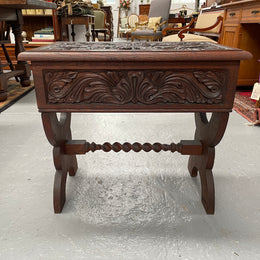 English Oak Arts & Crafts Piano Stool