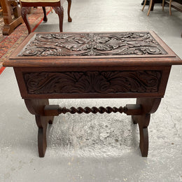 English Oak Arts & Crafts Piano Stool