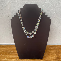 Vintage Borealis Crystal Double Strand Necklace