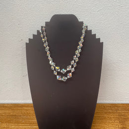 Vintage Borealis Crystal Double Strand Necklace